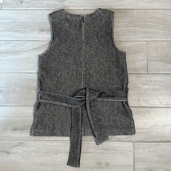 XS Madewell Classy Sleeveless Top with Cinched Waist Tie - Picture 6 of 7